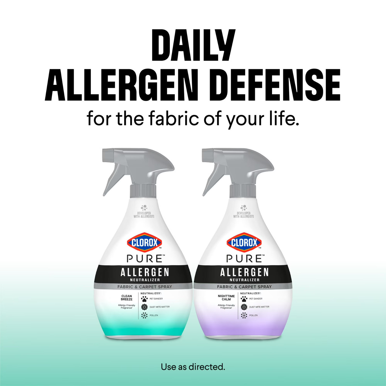 PURE Allergen Neutralizer Fabric and Carpet Spray, Clean Breeze, 26 Fluid Ounces