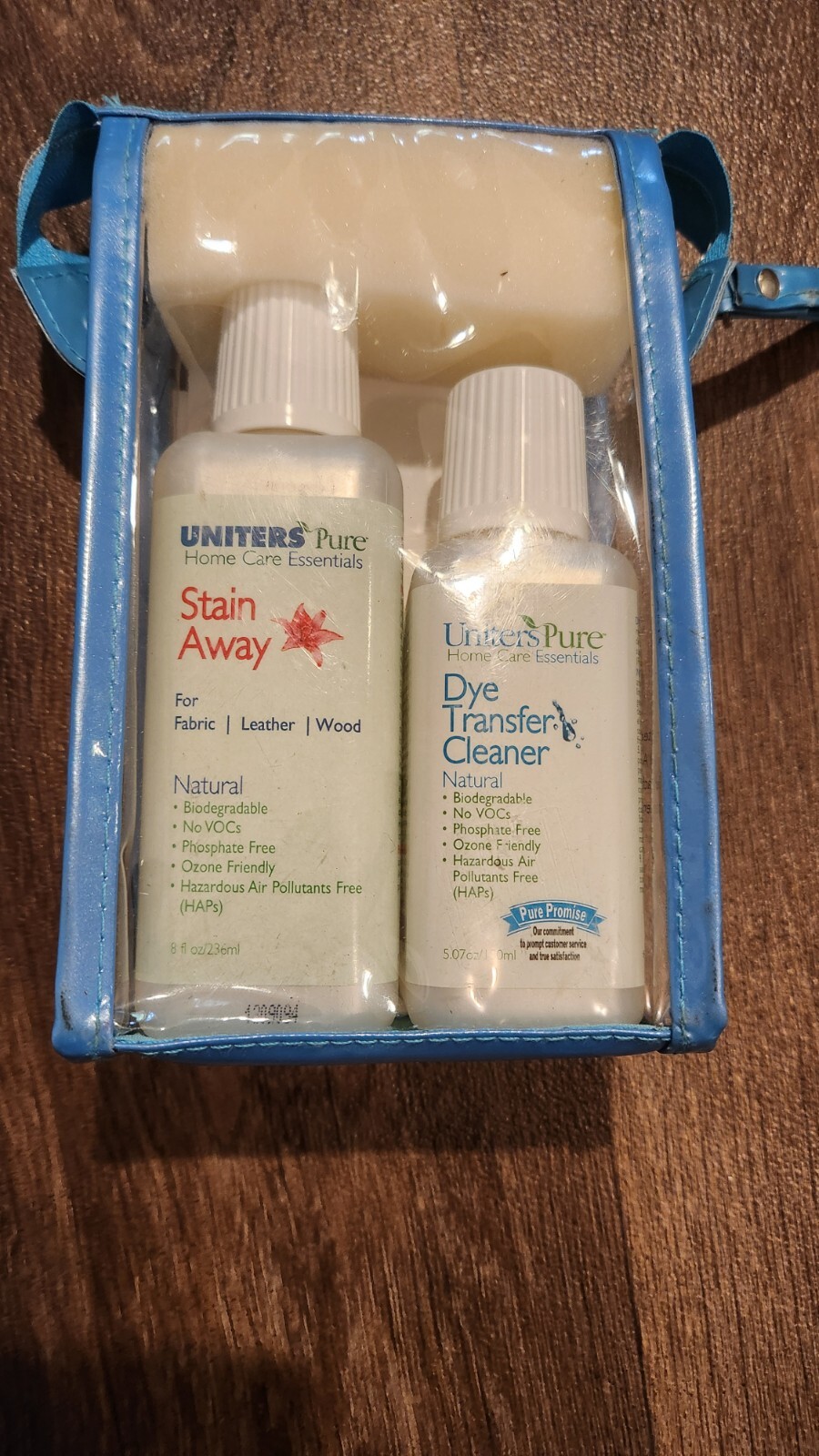 Uniters Pure Home Care Essentials Natural Cleaner Kit Stain Away LEATHER 13 Oz