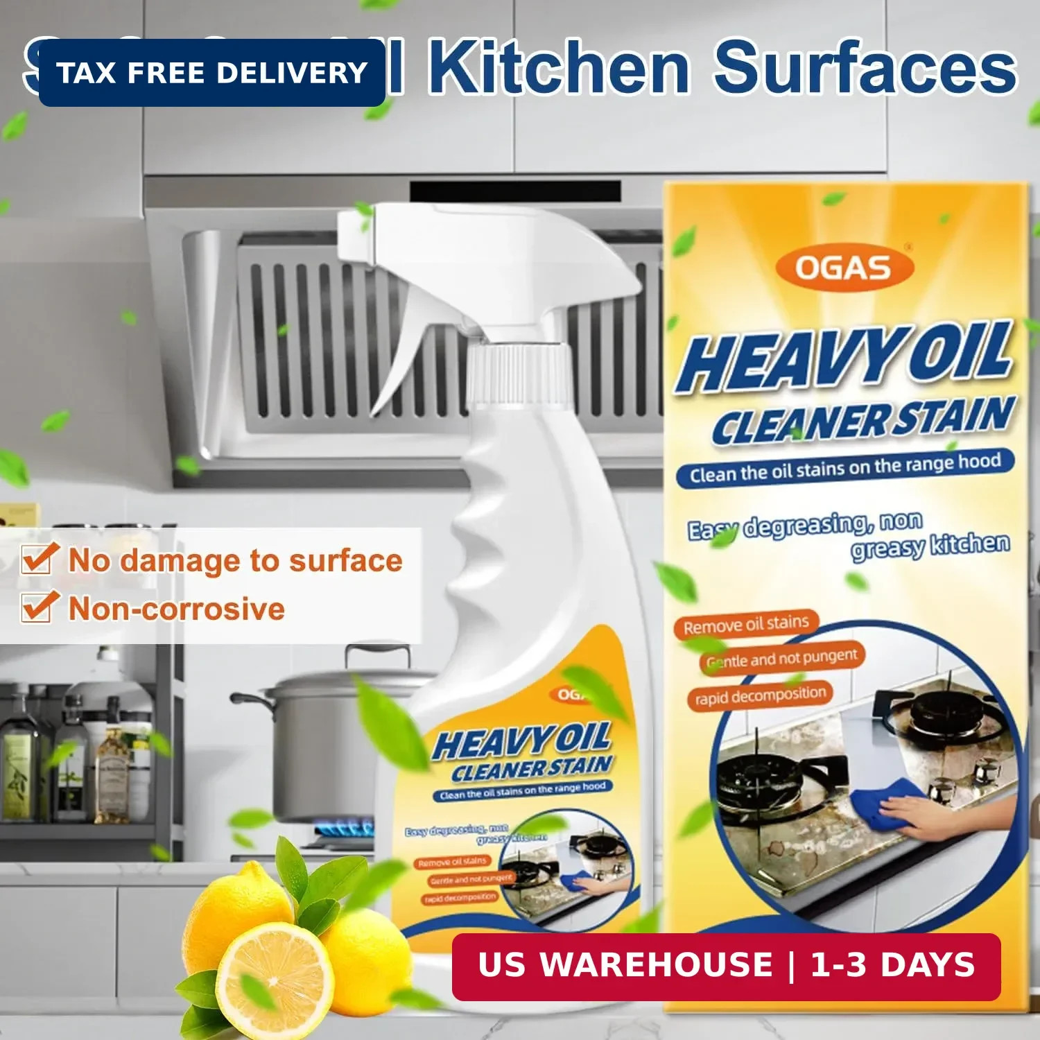 Heavy Duty Kitchen Degreaser Spray – Multi-Surface Oil & Grease Remover for Oven