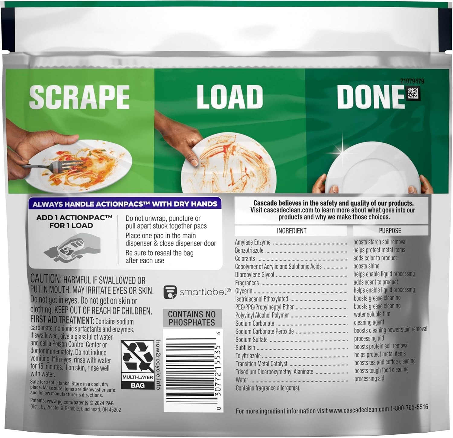 Cascade Platinum Dishwasher Pods, 12 Count Fresh Scent Automatic Dish Detergent