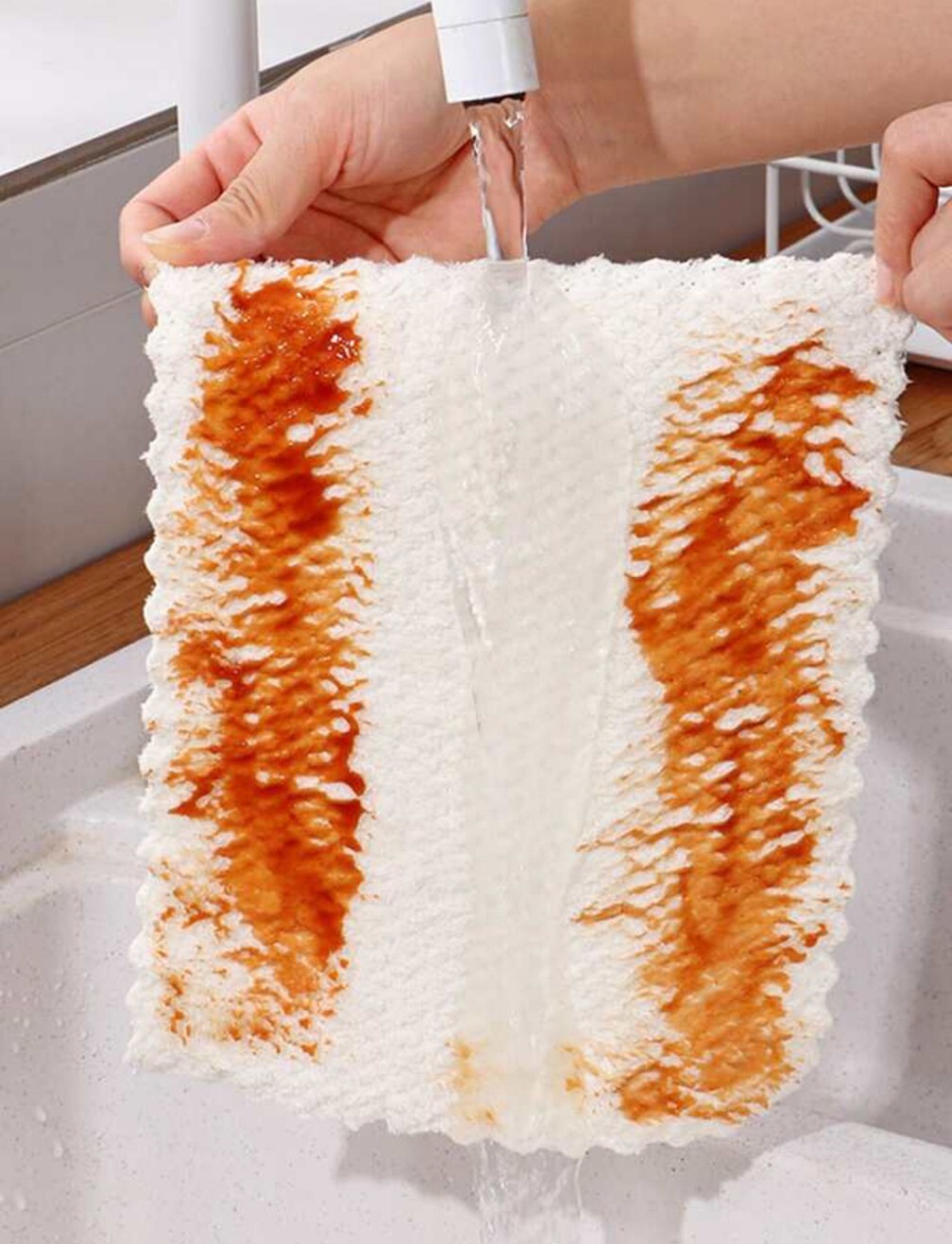 Set of 10 Household Thickened Kitchen Rags Towel Bale in Multicolor Coral Fleece