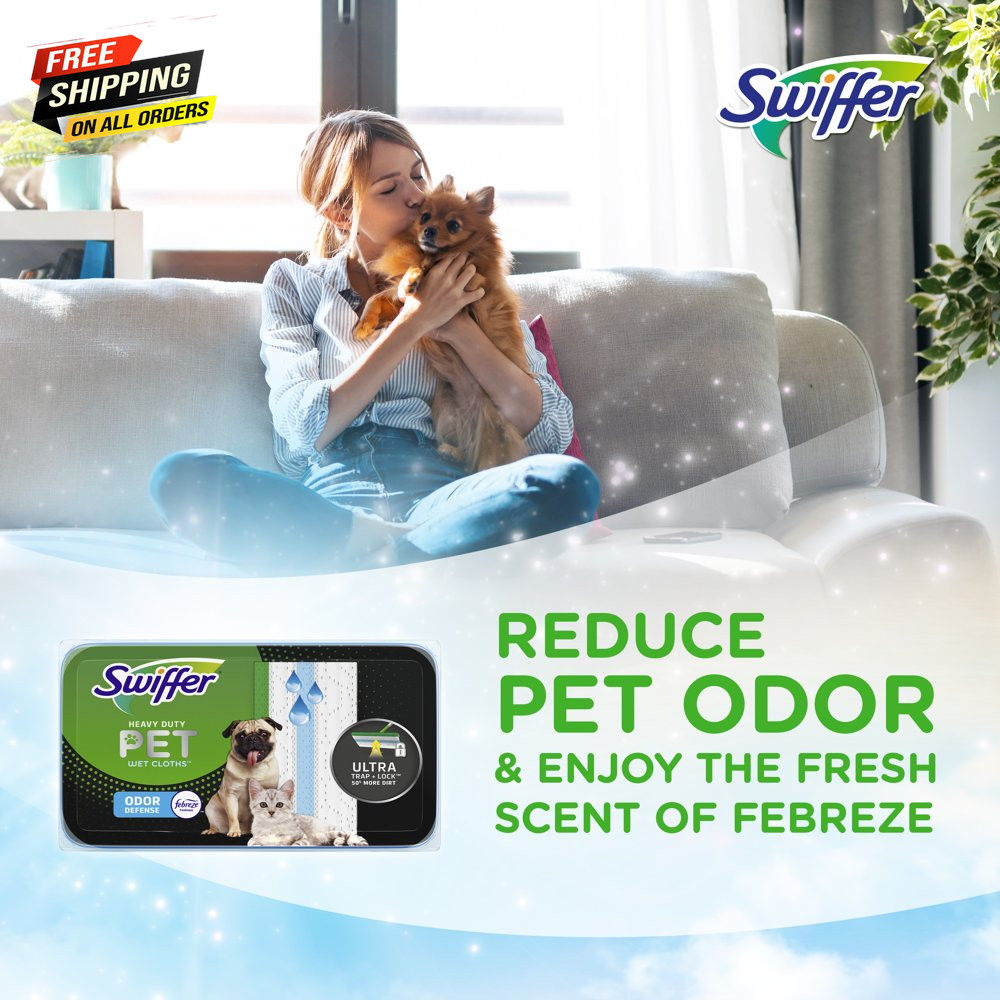 Swiffer Sweeper Dry Pet Heavy Duty Sweeping Cloths Refills Pad Total 32 Cloths😸