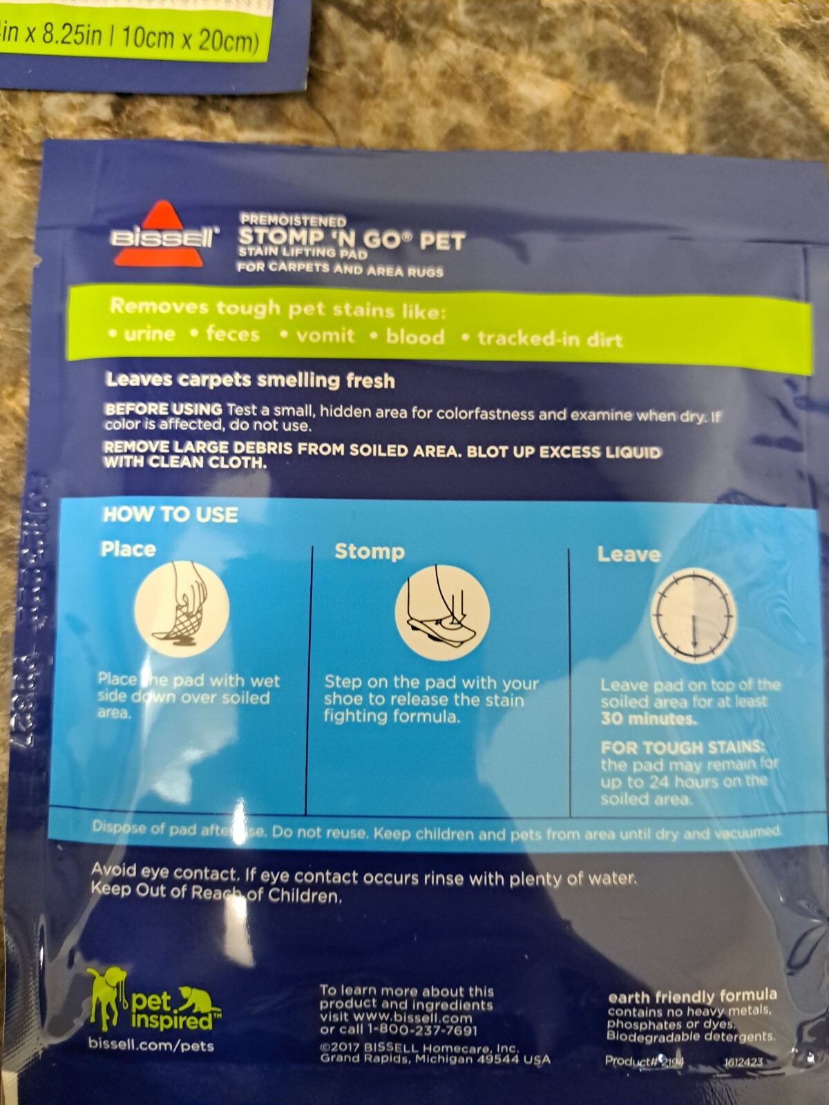 Stomp ‘n Go Pet Stain Lifting Pads # 3 Pack.