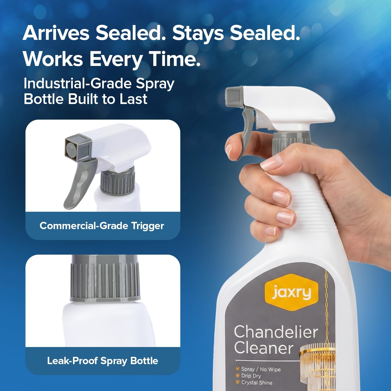 Jaxry Professional Crystal Chandelier Cleaner Drip Dry 32 Fl Oz (Pack of 1)