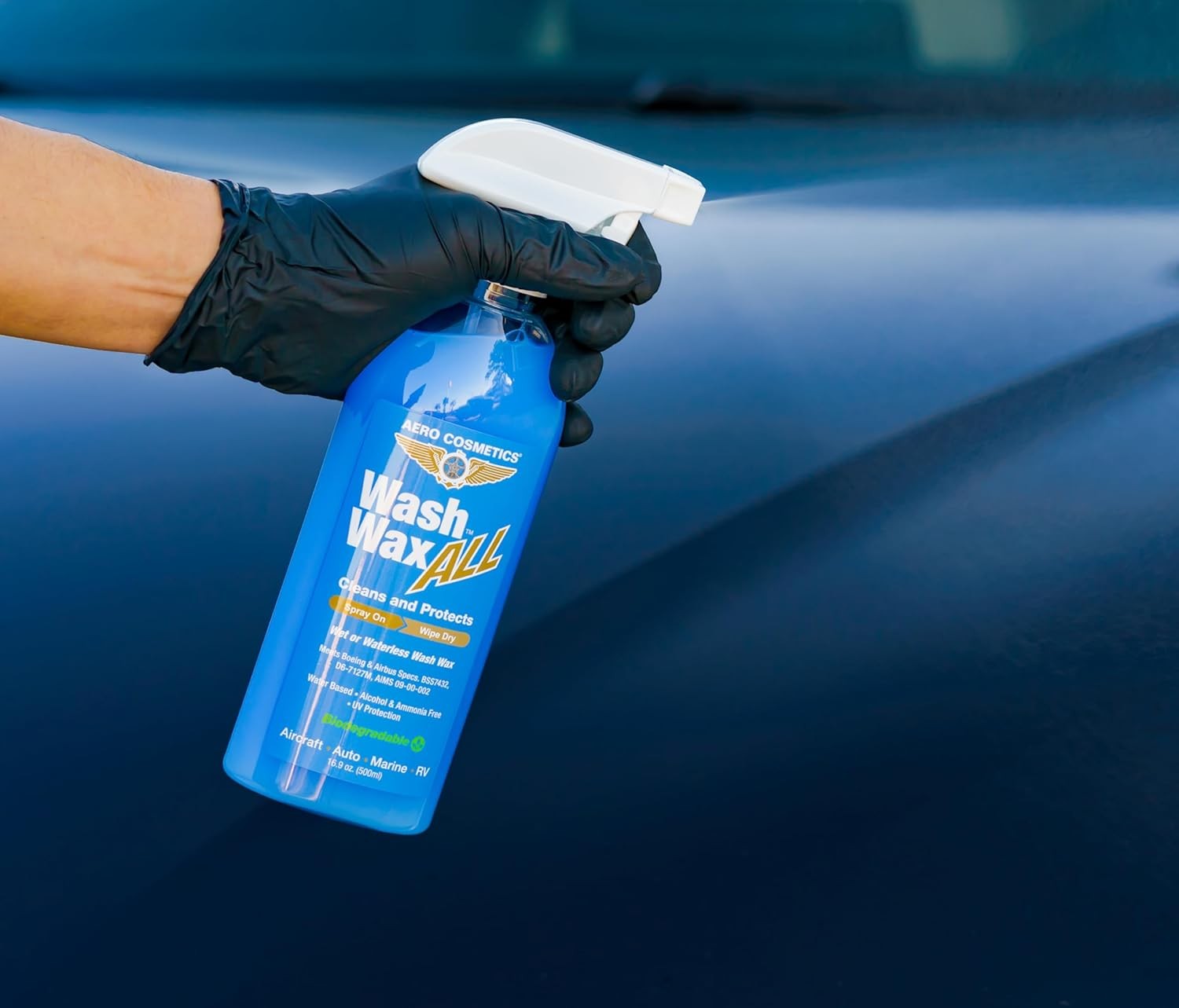 Wet or Waterless Car Wash Wax 128 Fl. oz, UV Protection. Cleans, Protects, and S