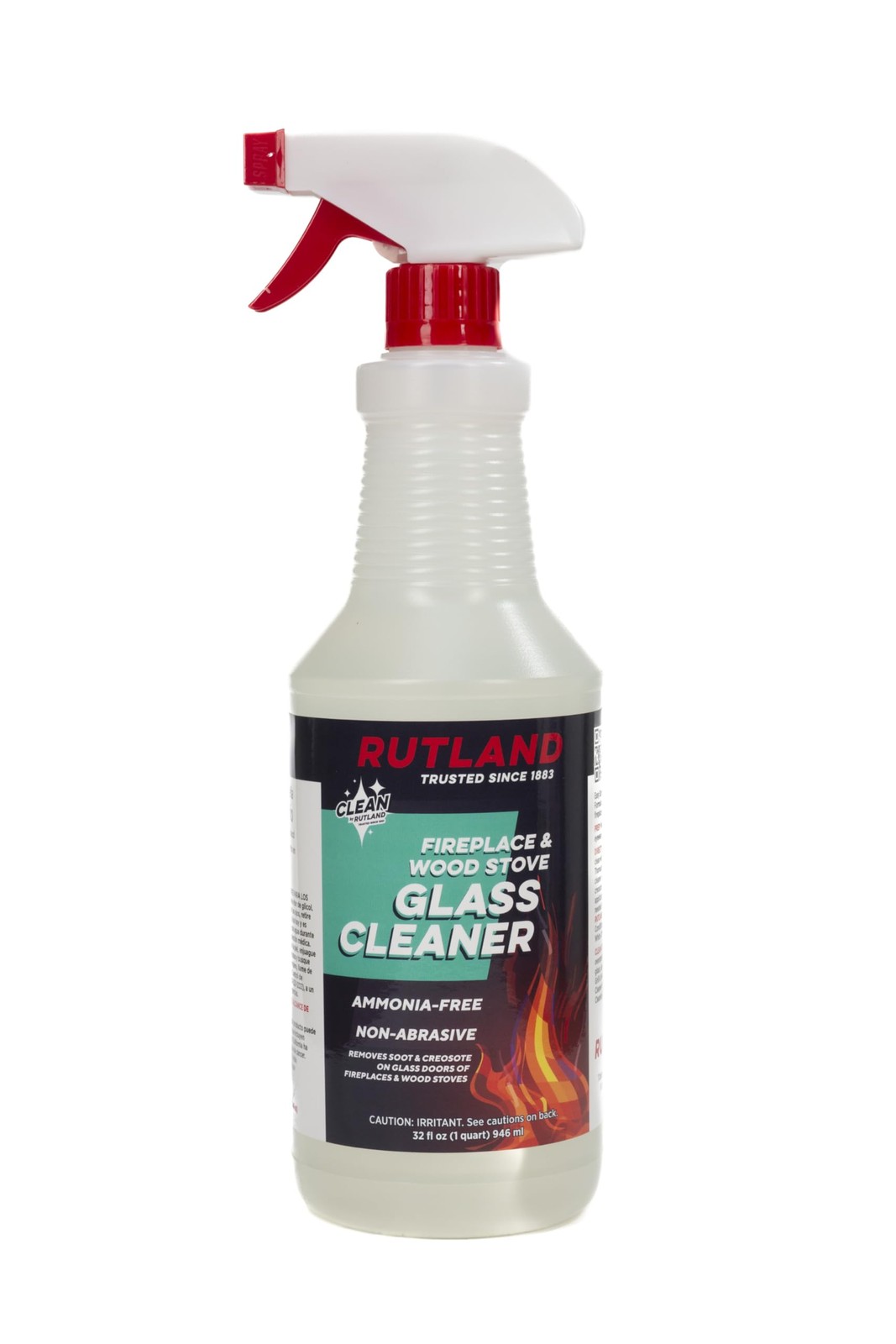 Rutland Fireplace Glass and Hearth Cleaner for High Temperature Glass, Wood S…