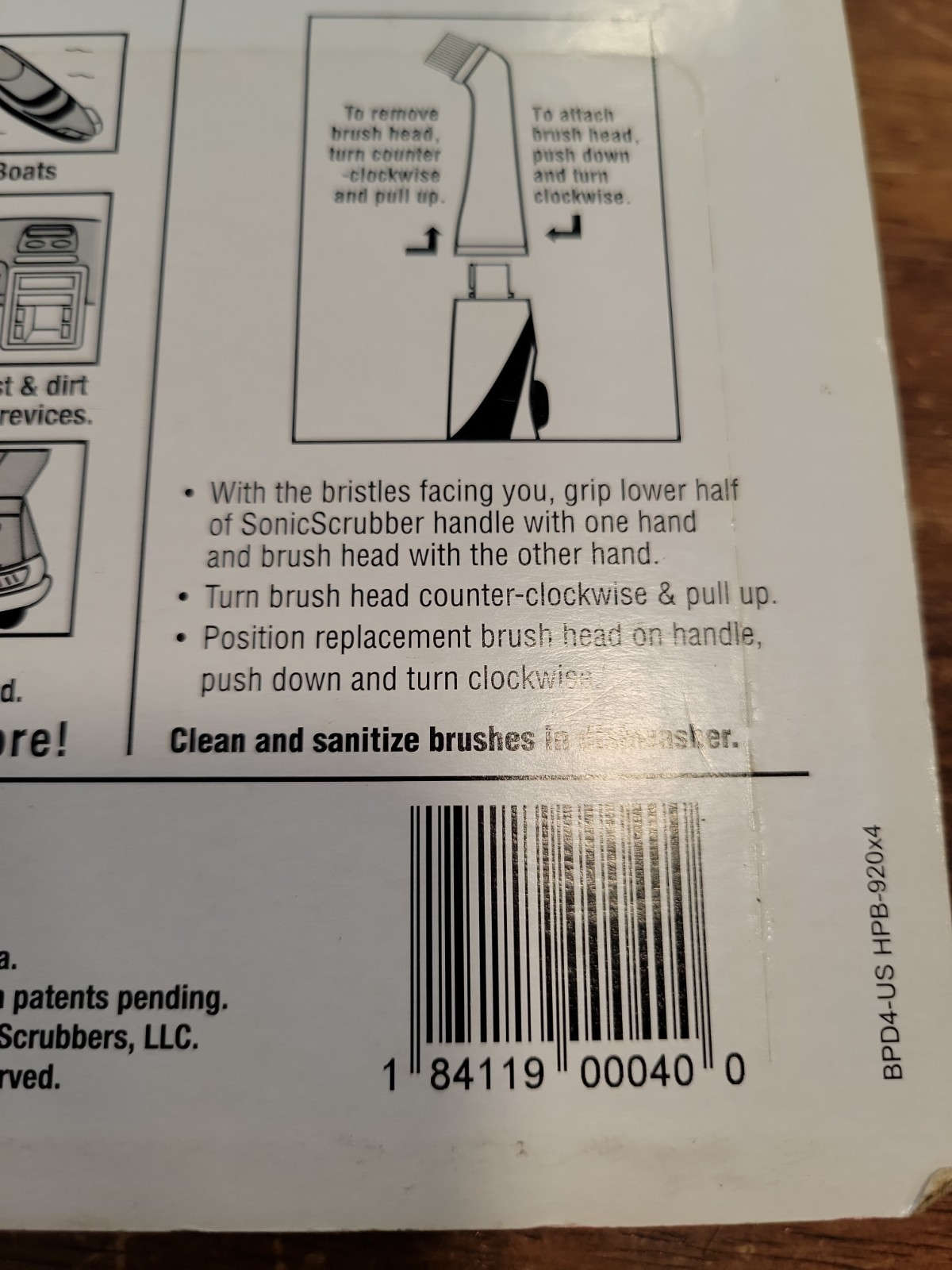 As Seen on TV Sonic Scrubber Pro Detailer Power Cleaner Interchangeable Brushes