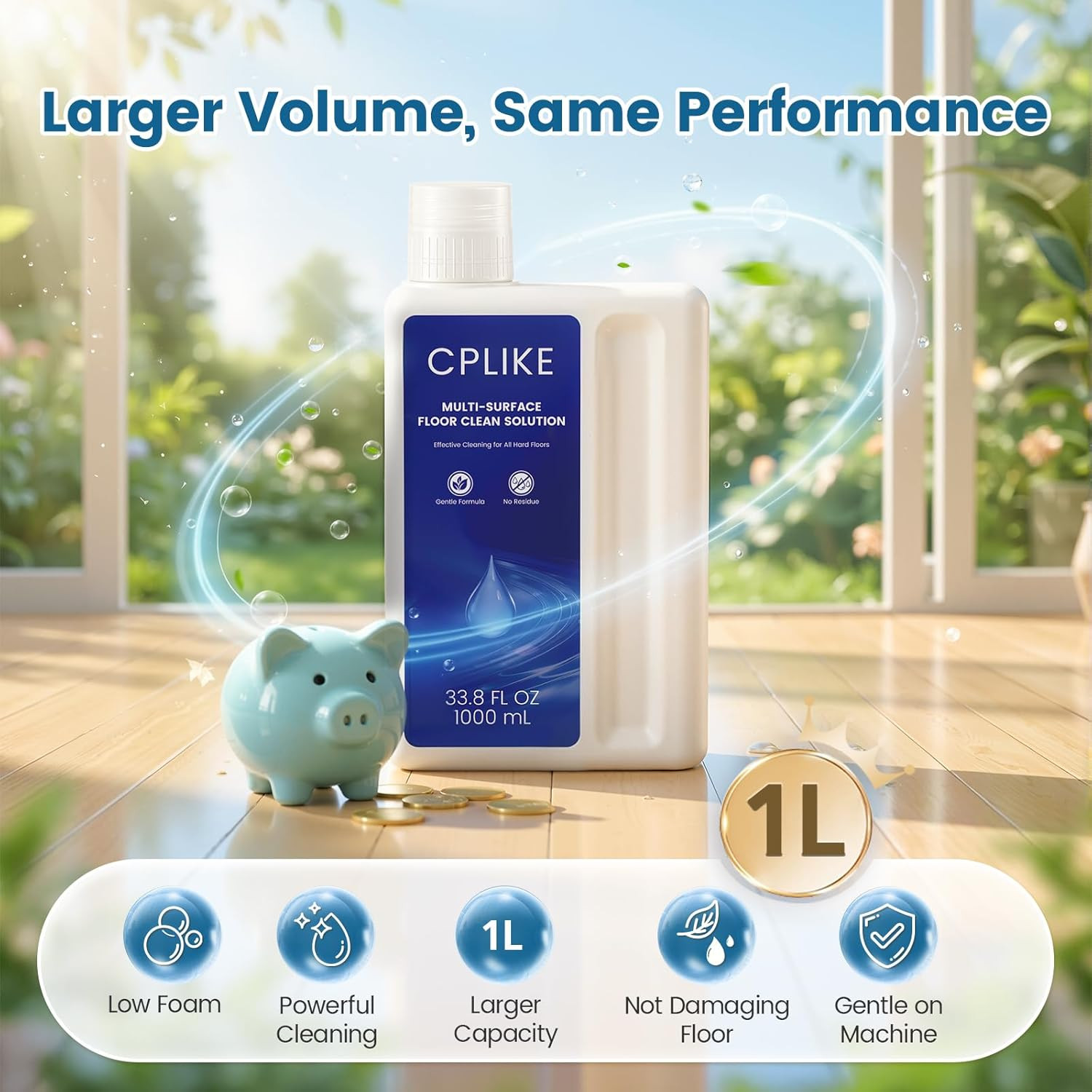 Floor Cleaning Solution Compatible with Dreame Cleaning Solution, Multi-Surface