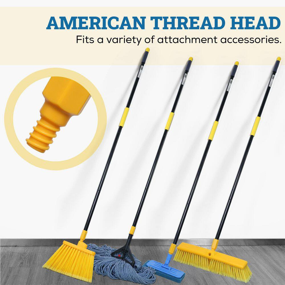 Light Duty Cleaning Scrubbing Pads 5-Pieces Bundle with Threaded Swivel EZ Scrub