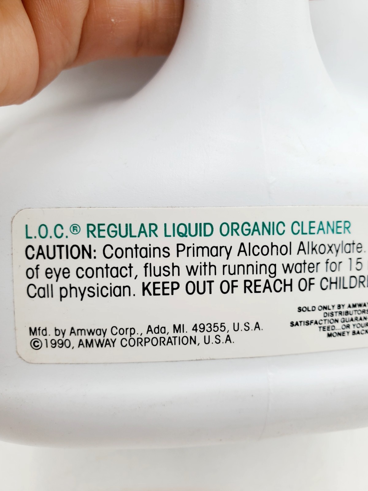Amway Legacy Of Clean L.O.C Multi-Purpose Cleaner 4 Liter Jug 60% Full Organic