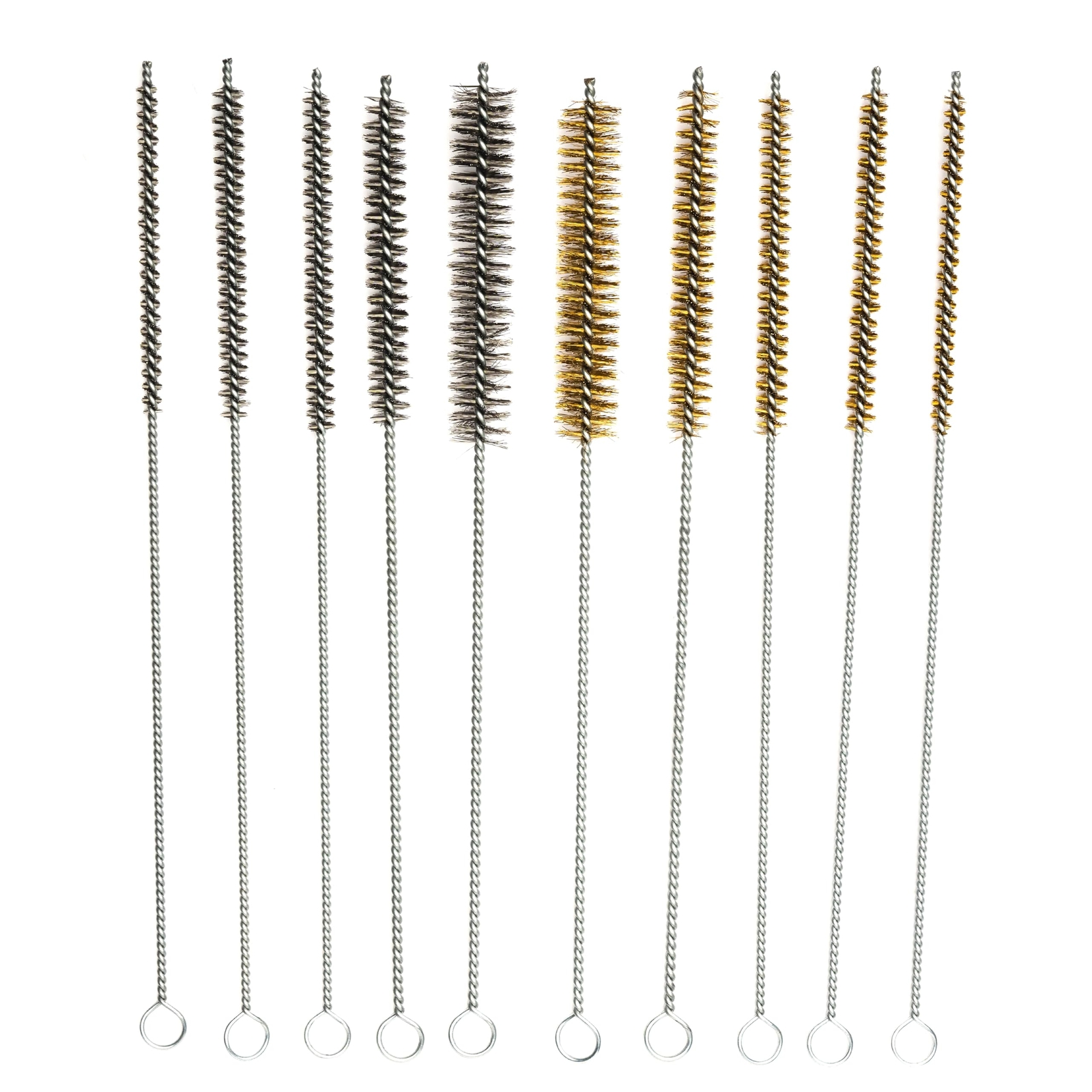 Kit de cepillos para limpieza tubos, cepillos para orificios y acero inoxidable