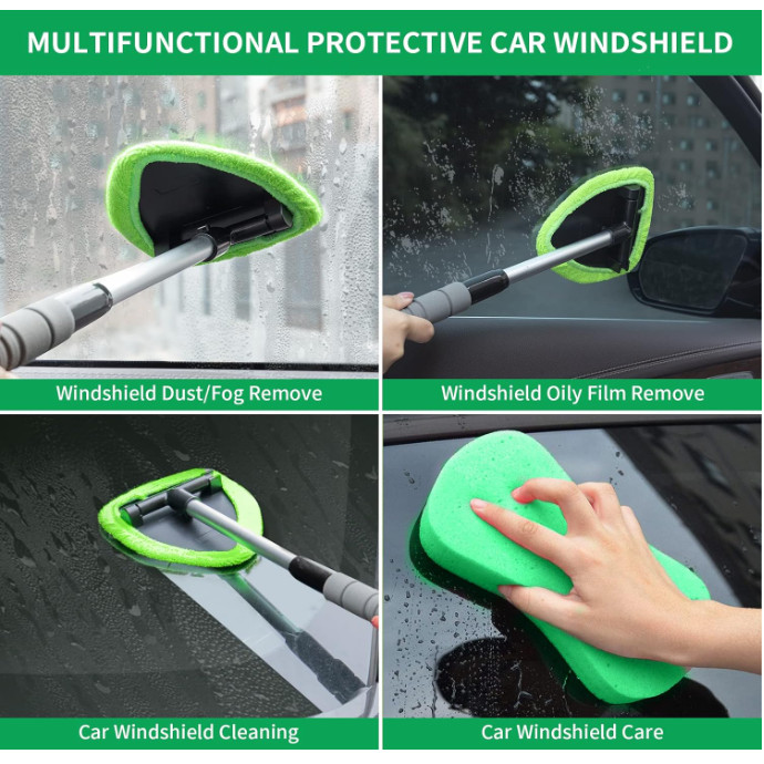 15x Windshield Cleaner Wand – Microfiber Anti-Fog Tool for Car Windows