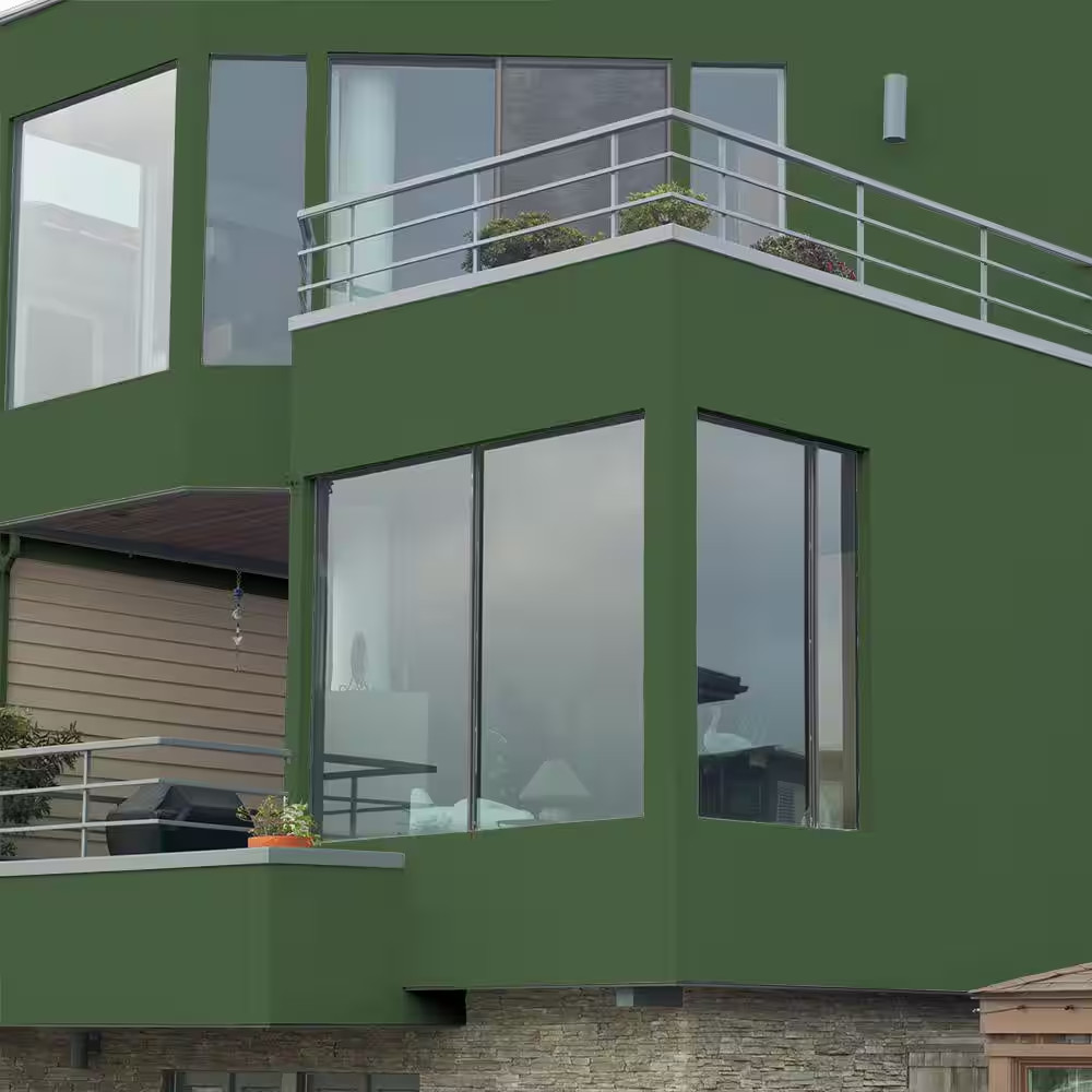 1 Gal. #M400-7 Garden Cucumber Satin Interior/Exterior Masonry, Stucco and Brick