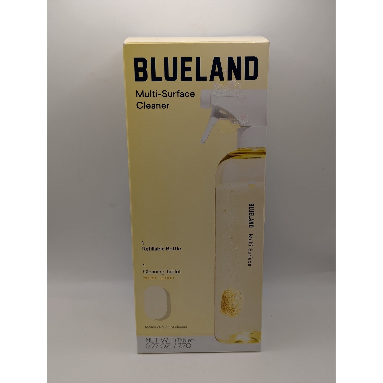 Blueland Multi-Surface Cleaner Starter Set Fresh Lemon 24oz Refillable Bottle