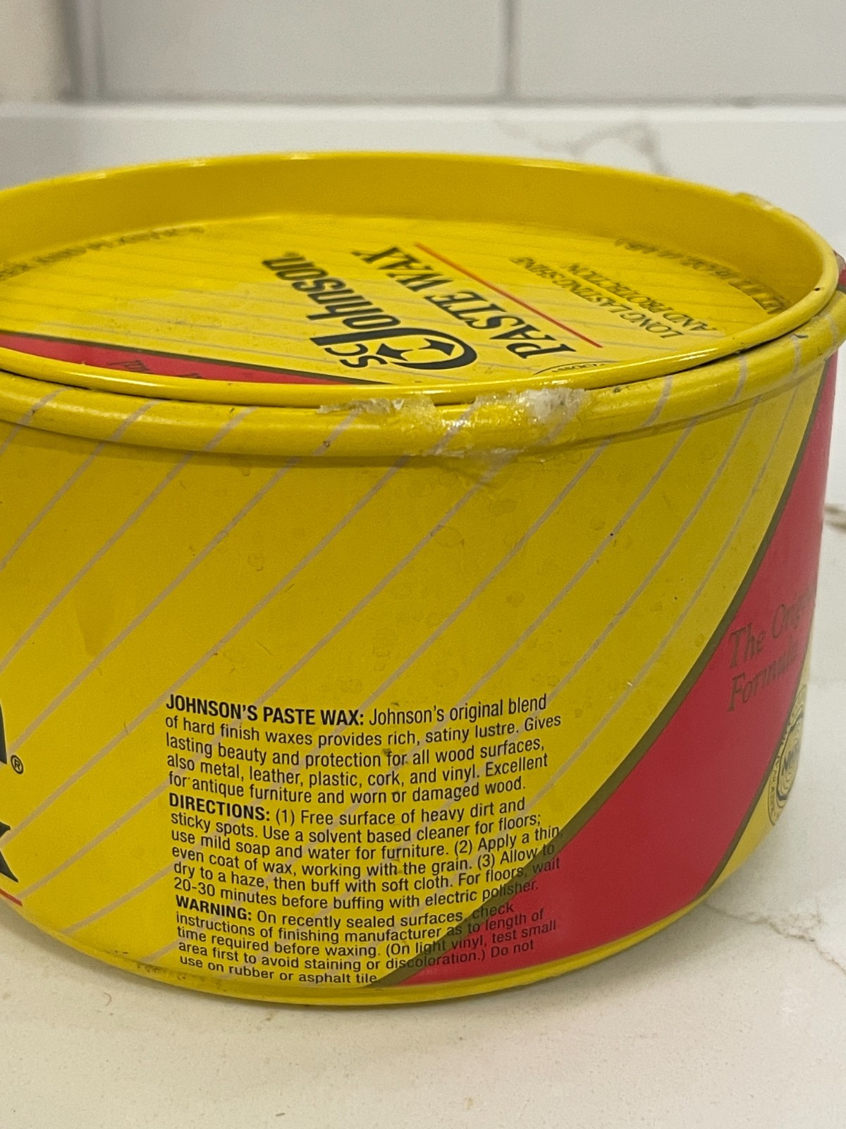 SC Johnson Paste Wax Original Formula Shine Protection 16 oz 1 lb 100% New OS