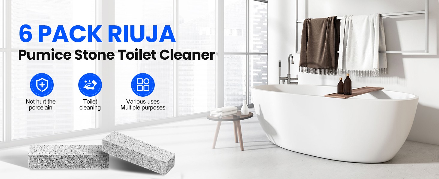 6 Pa Pumice Stone Toilet Bowl Cleaner, Pumice Stone for Cleaning,