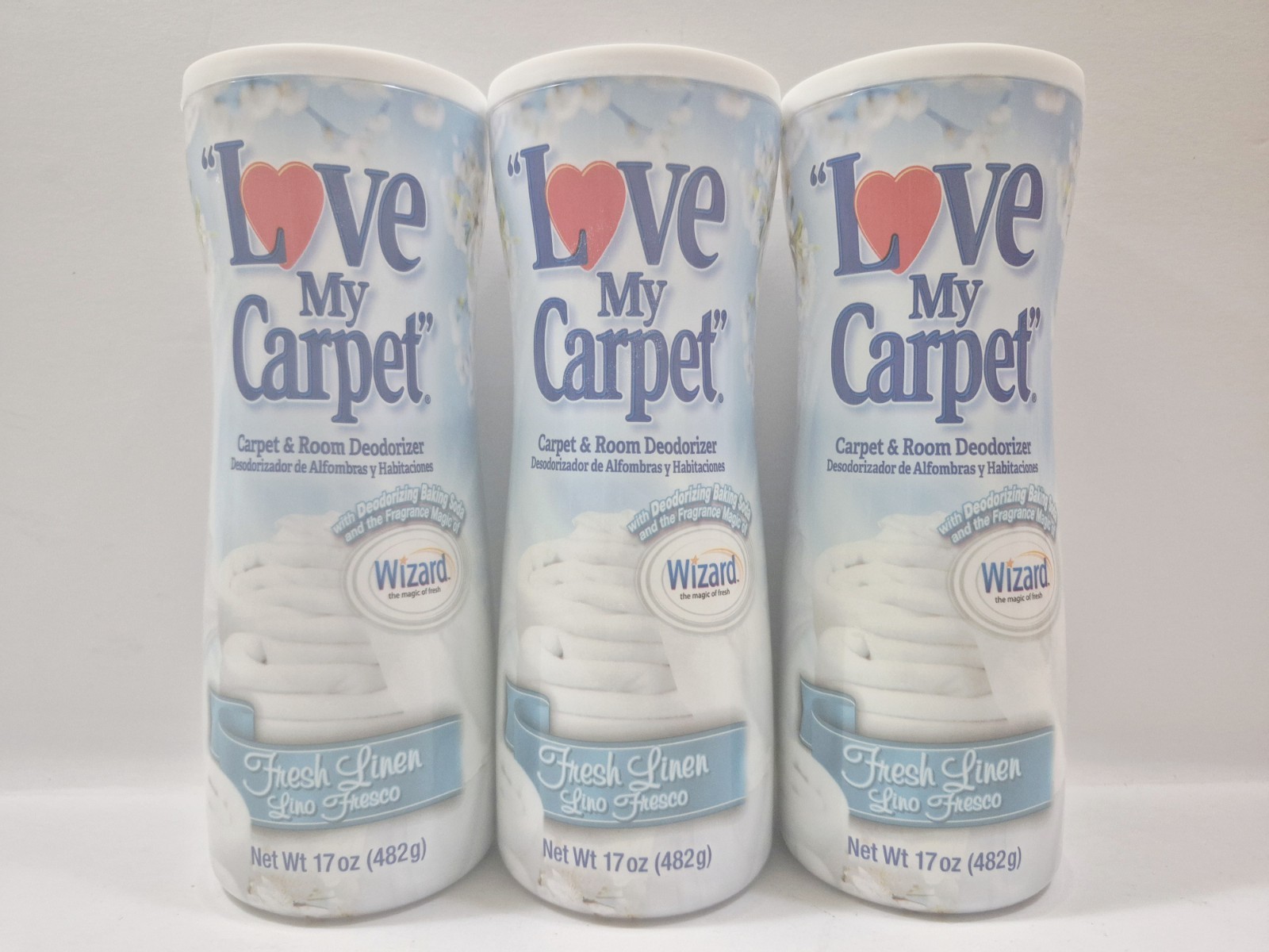 3 Love My Carpet & Room Deodorizer Fresh Linen Contains Baking Soda Each 17 oz
