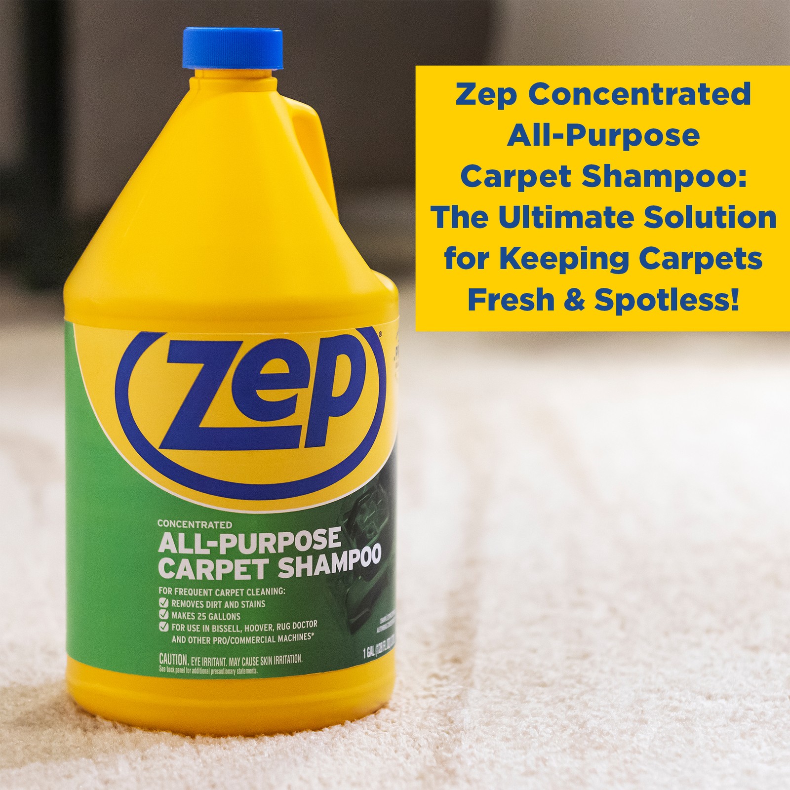 ZEP All-Purpose Carpet Shampoo Concentrate 128 oz ZUCEC128 (Case of 4)