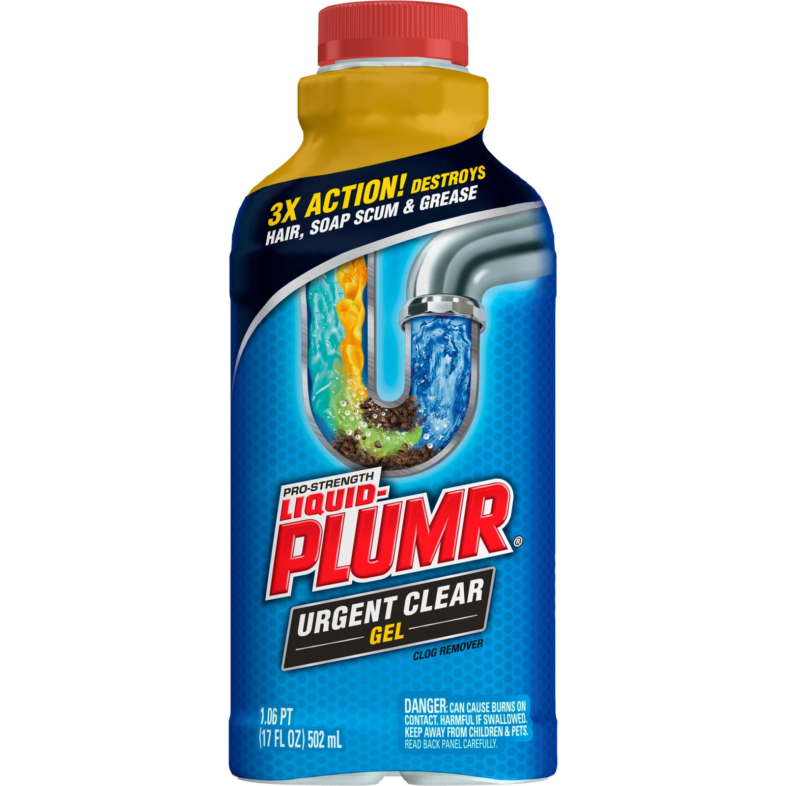 17 fl oz Liquid-Plumr Drain Clog Remover Gel, Urgent Clear, new