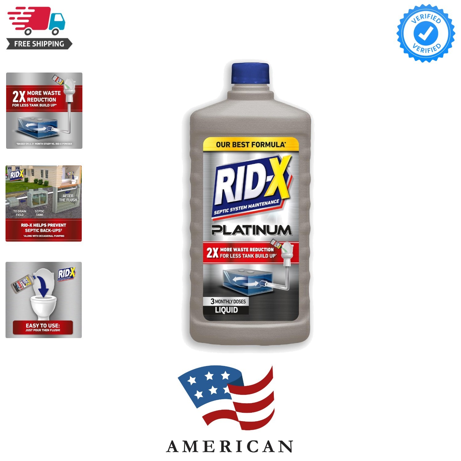 Septic Tank Treatment Platinum Liquid – 3 Supply – Our Best Formula with x2 …