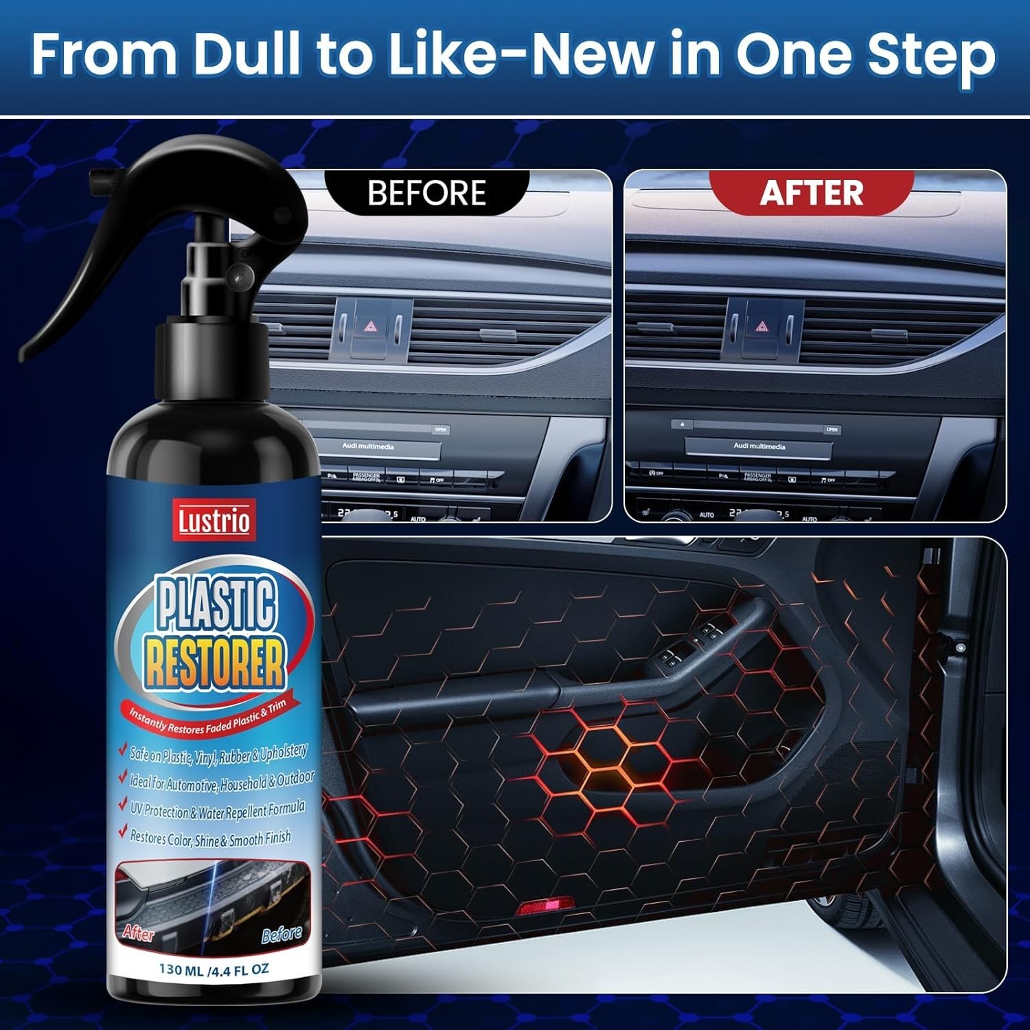 Black Trim & for Cars – Restores Faded Bumpers, Rubber & Vinyl – Long-Lasting…