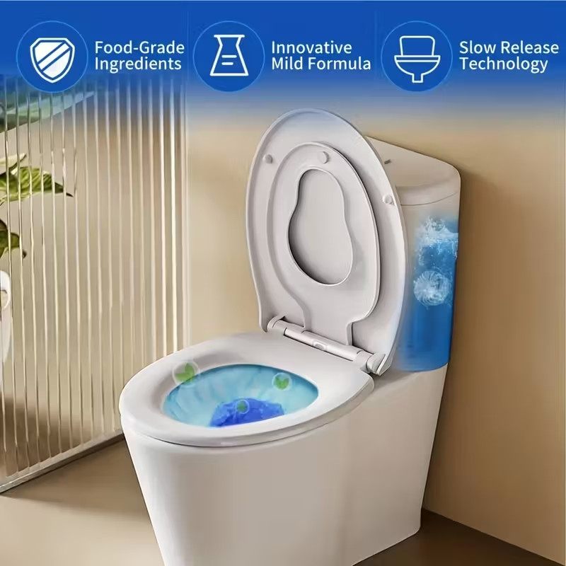 Automatic Toilet Bowl Cleaner Tablets, Low Odor for Bathroom Freshness