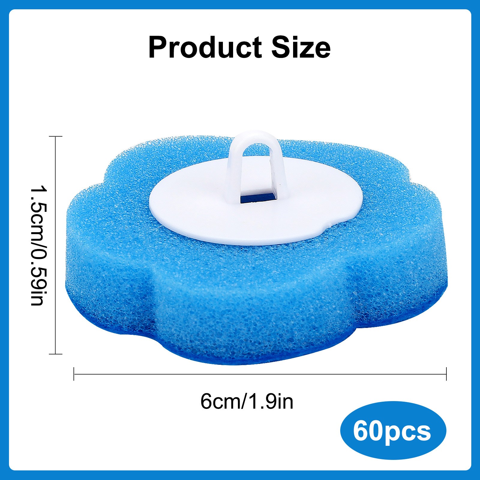 60PCS Disposable Toilet Brush Replacement Heads Cleaning Pads for Cleaner Wand