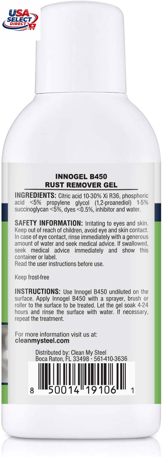 Biodegradable Stainless Steel Rust Remover Gel – 3 Sizes Available