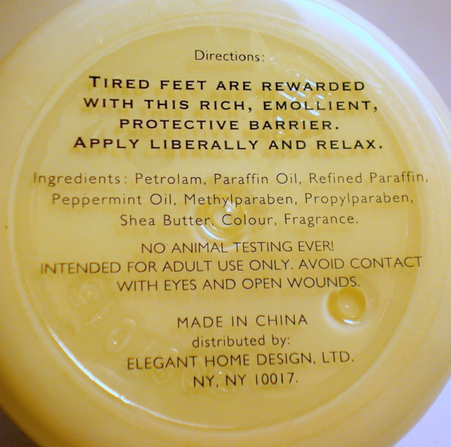 FLOWER GARDEN FOOT BALM 4.0 OZ. WITH SHEA BUTTER GARDENIA BOUQUET MOISTURIZING