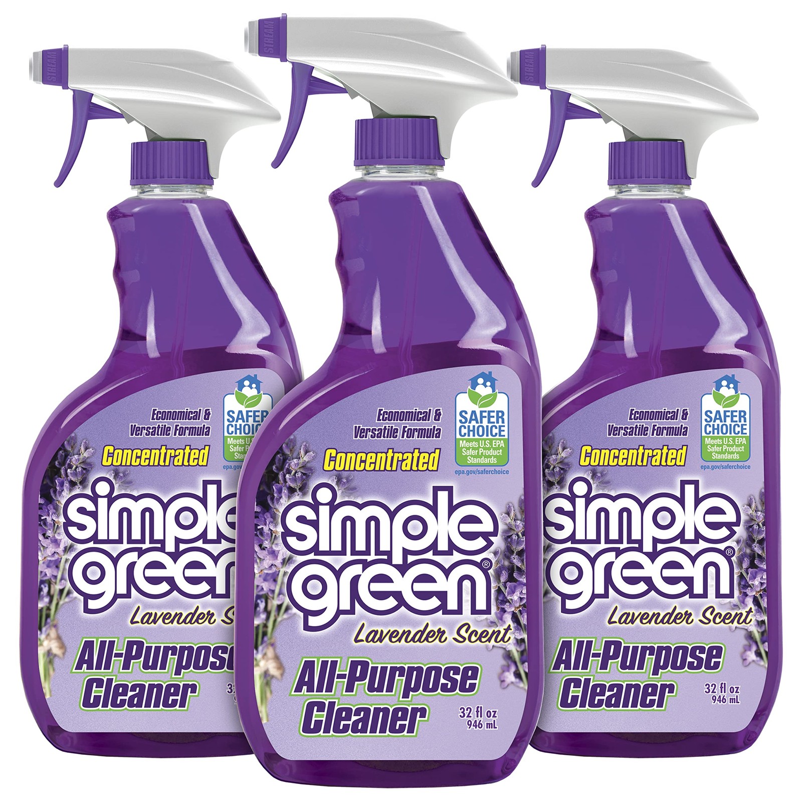 Simple Green AllPurpose Cleaner, 32 Fl Oz Pack of 3, Lavender, 96 Fl Oz