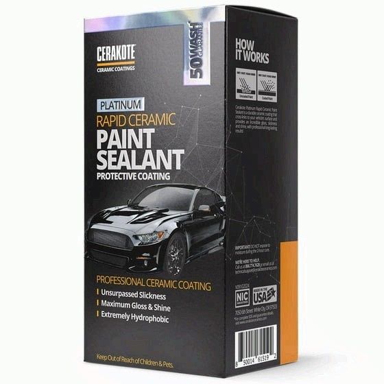 2 PACK Cerakote Platinum Rapid Ceramic Paint Sealant Kit, 12 fl oz