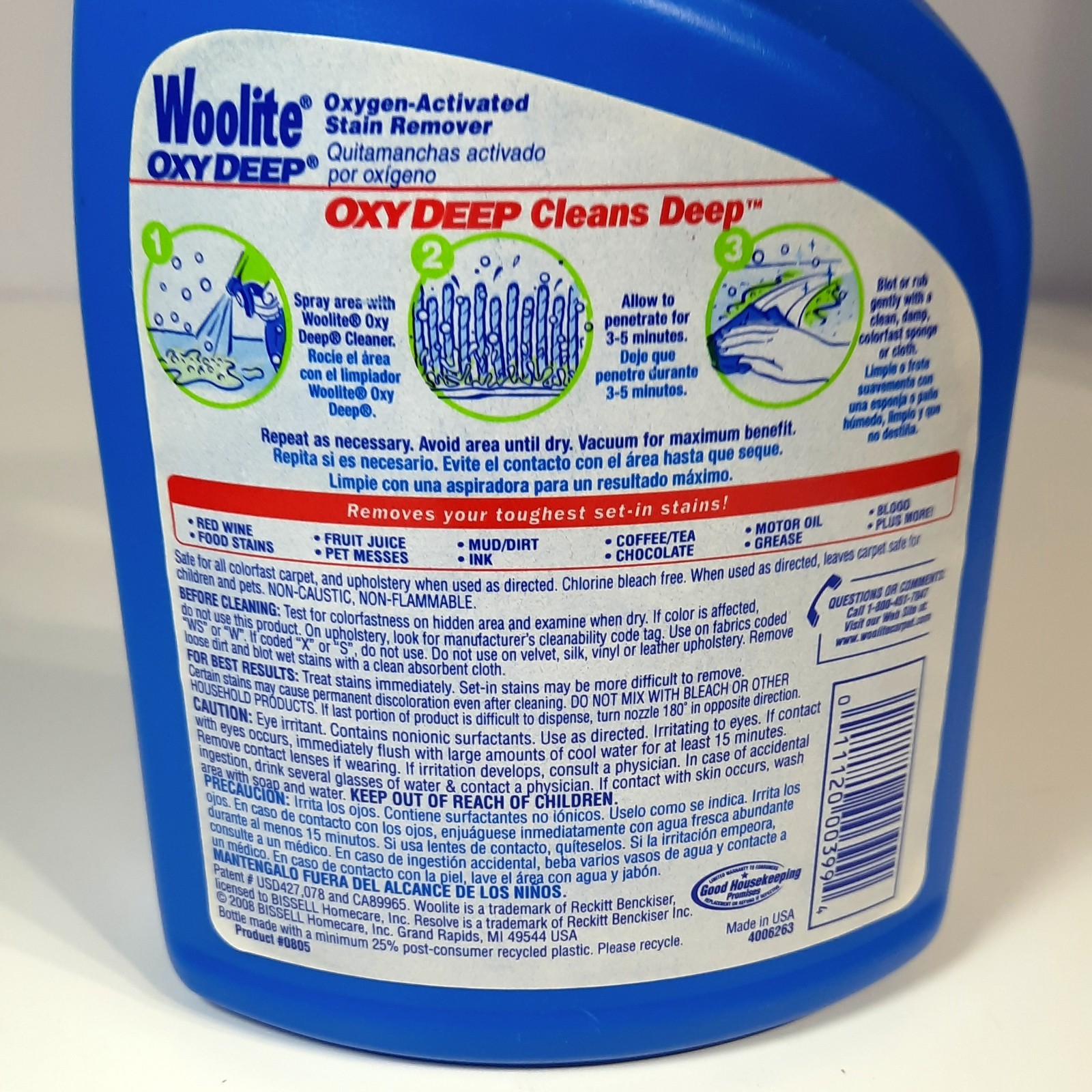 Woolite Carpet Oxy Deep Spot & Stain Remover Spray ORIGINAL Carpet Cleaner 22oz