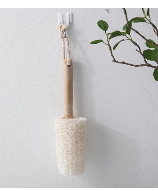 2 Pcs Rack Loofah Cup Brush Kitchen Cleaning Utensil Brushes