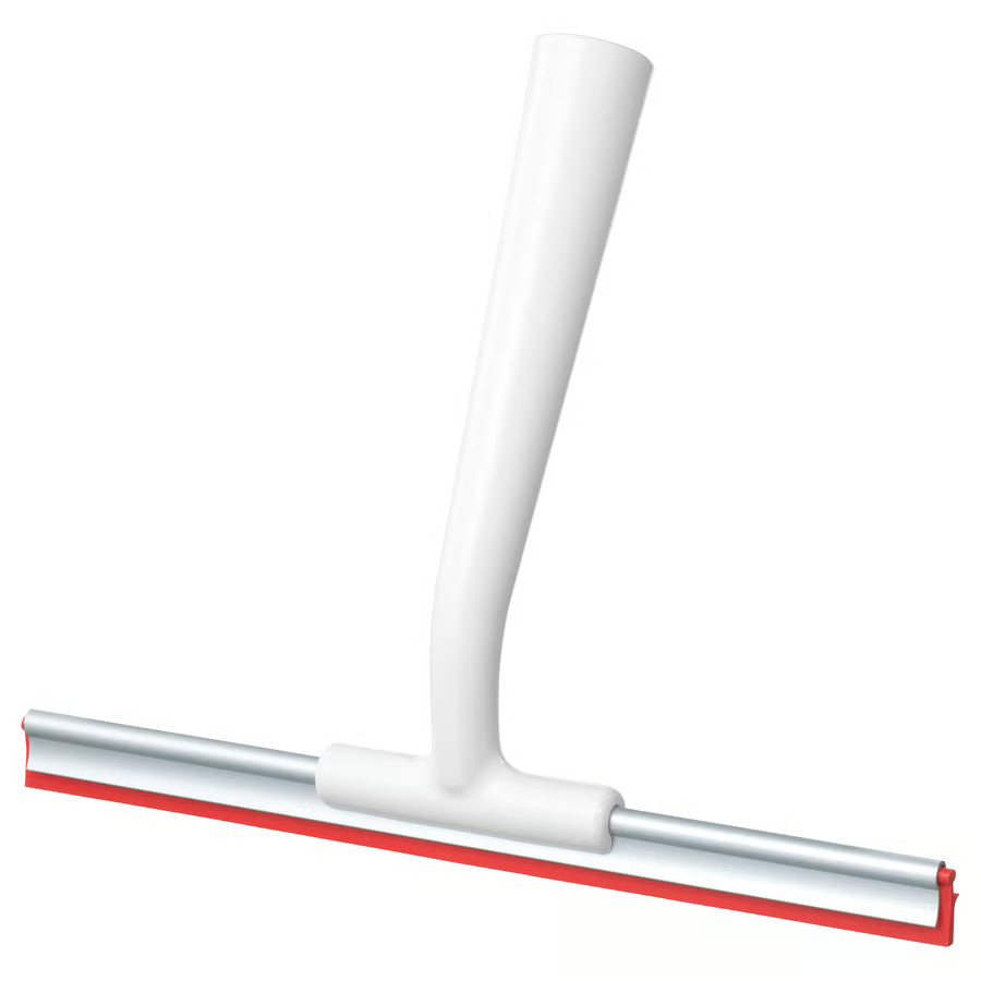 2x IKEA LILLNAGGEN Shower Squeegee Window Squeegee Glass Cleaning Red & White