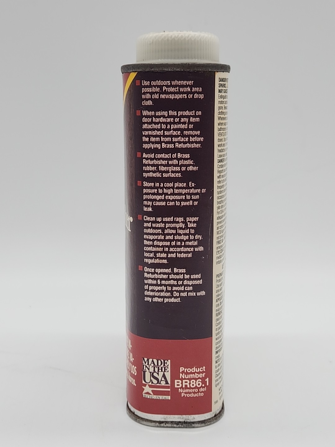 Vtg Gillespie Brass Restorer 90 to 100% Full USA BR86.1 Household Cleaner