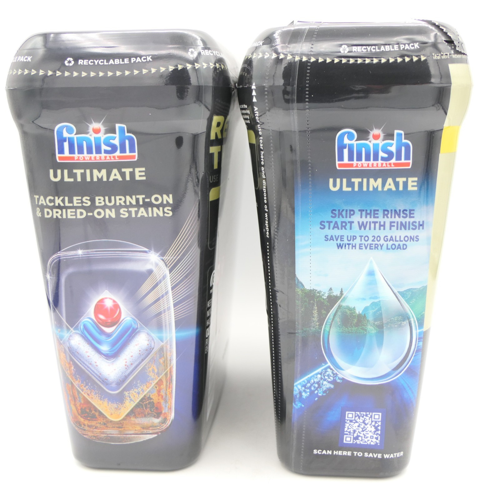 Finish Powerball Ultimate Automatic Dishwasher Detergent Tabs 2 Tubs of 38 Each