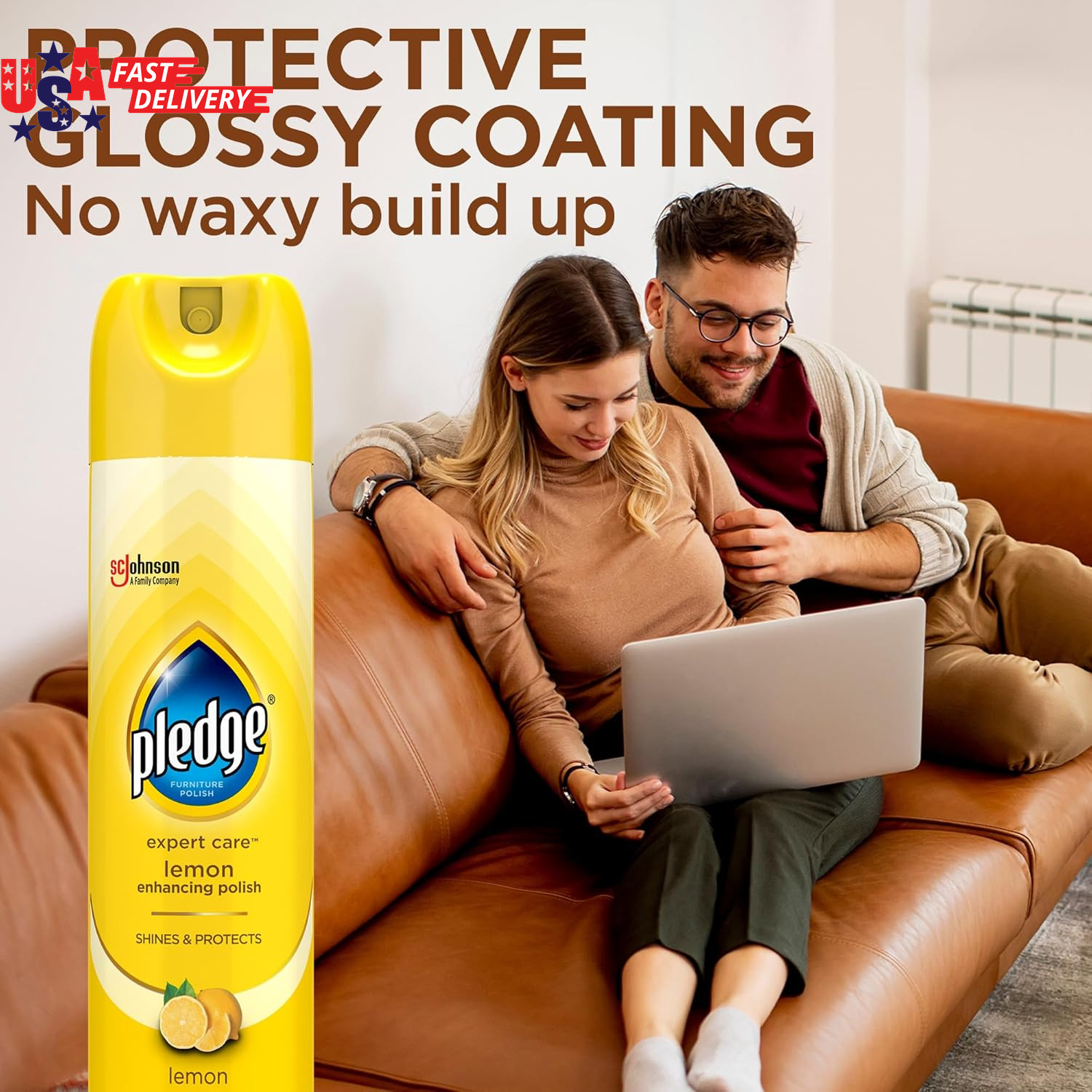 Pledge Enhancing Polish Spray, Wood Furniture & Stainless Steel Polish, Remove D