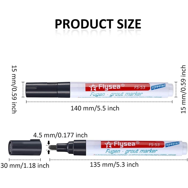 Tile Gap Filler Pens 10 Pack Quick Dry Grout Cleaner Water Resistant Restorer US