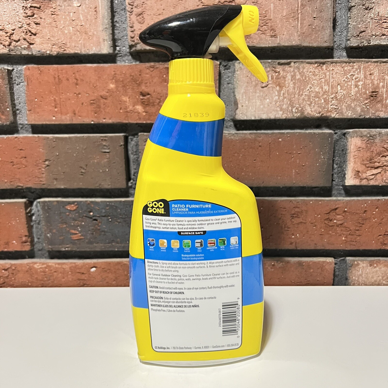 Goo Gone Outdoor Patio Furniture Cleaner Wicker Cushion Spray 24 Oz New