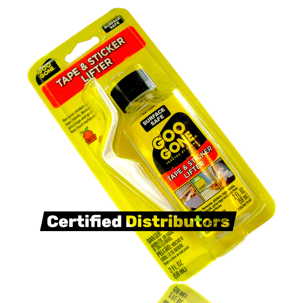 (4-Pack) Goo Gone Tape & Sticker Lifter, Gum Adhesive Remover, Surface Safe 2oz.