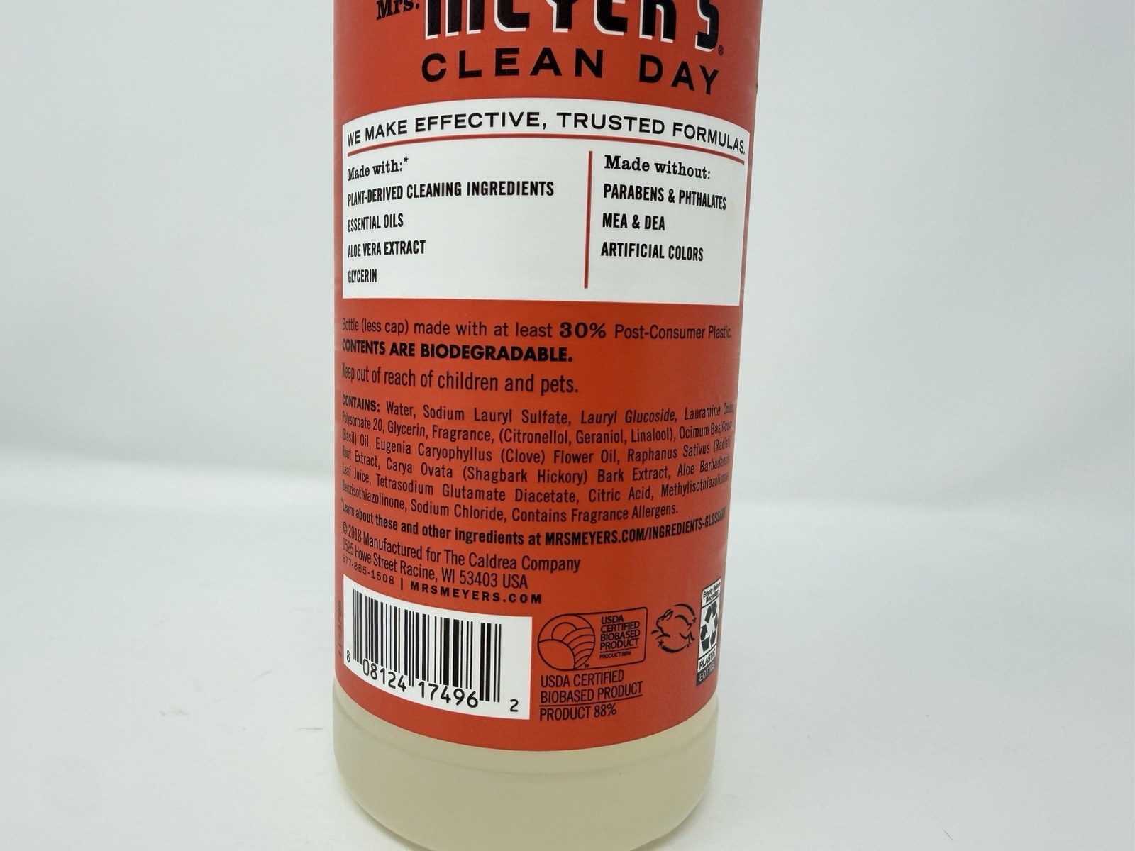 Mrs Meyer’s Clean Day RADISH Scent Dish Soap, 16 fl oz