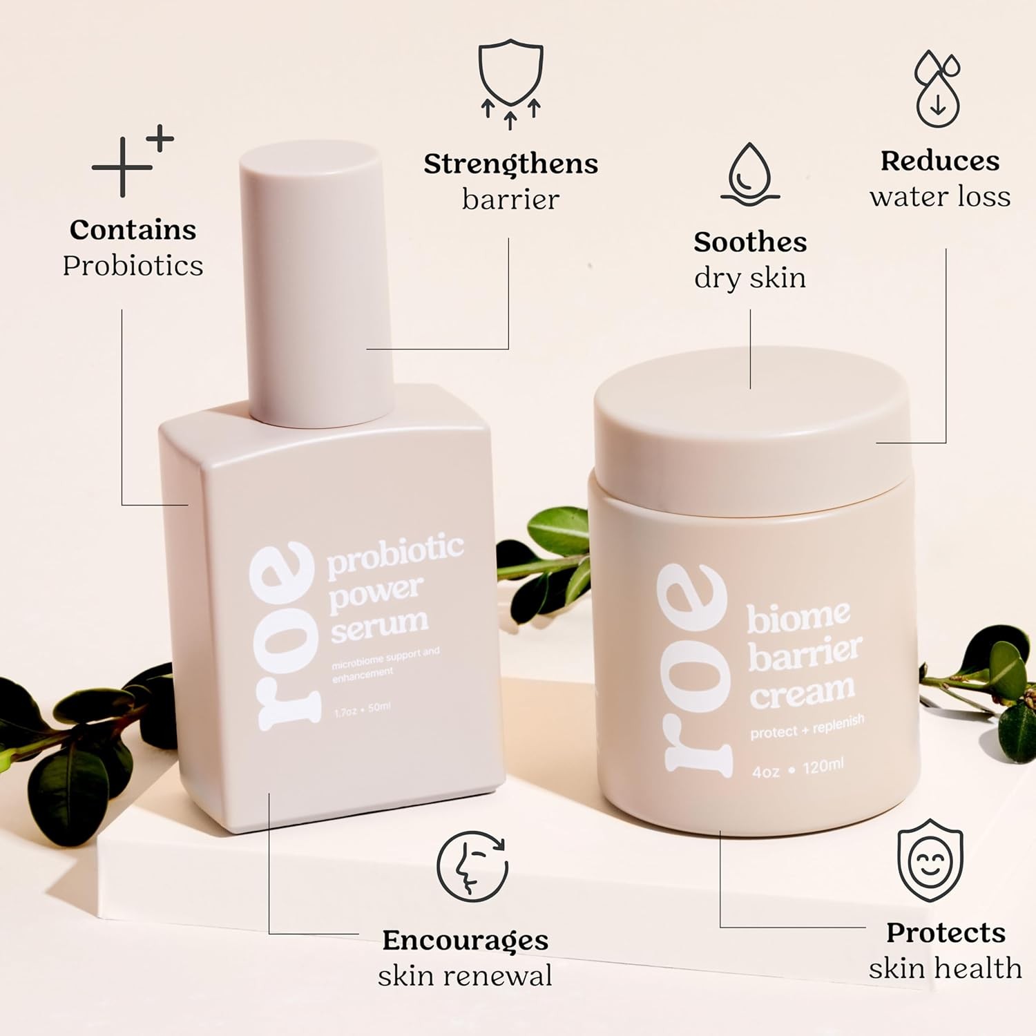 Roe Wellness Baby Cream & Baby Serum Power Pair Biome Barrier | For All Skin &