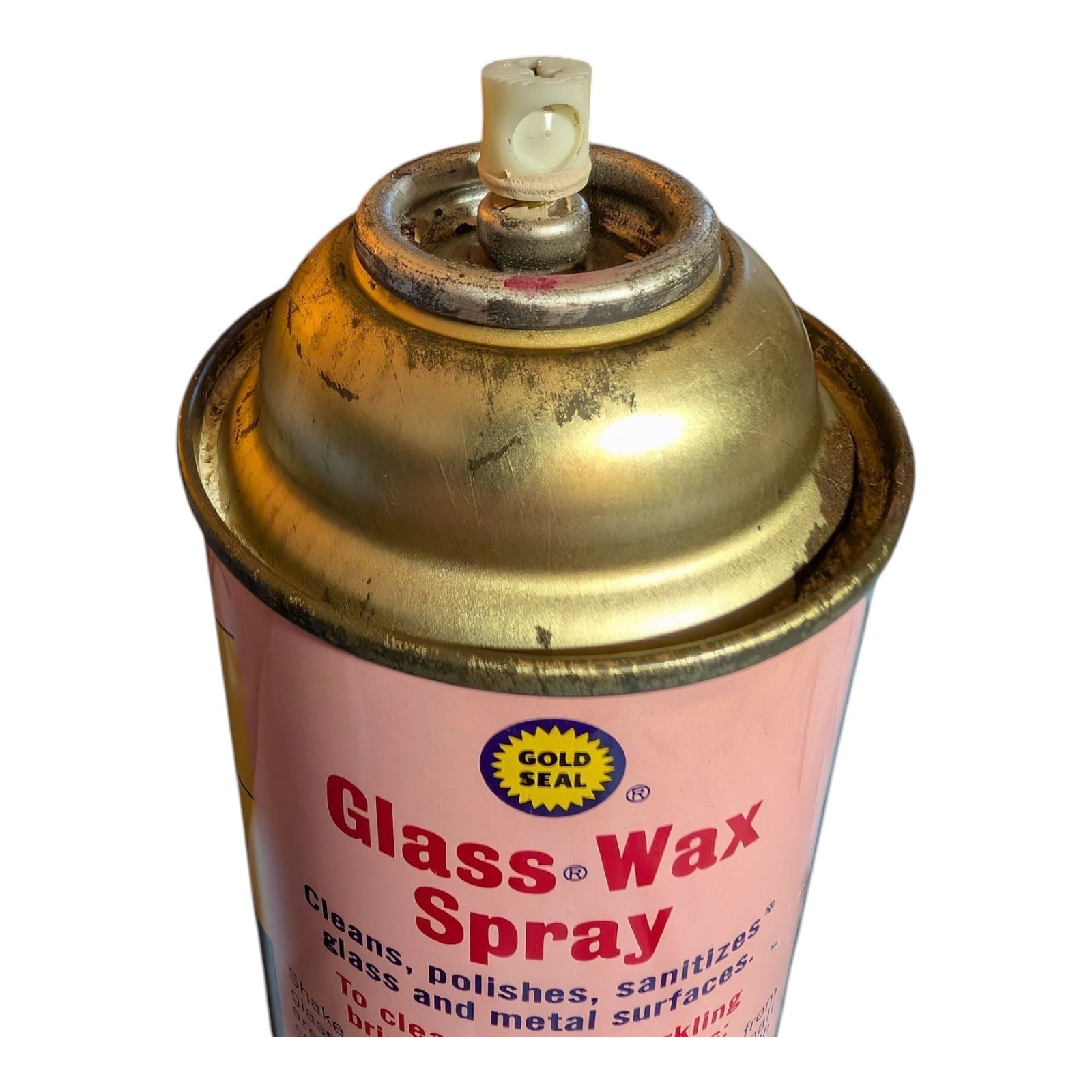 Vintage GOLD SEAL GLASS WAX SPRAY 14 oz 1963 75% Full Cleans Metal Plastic Tile