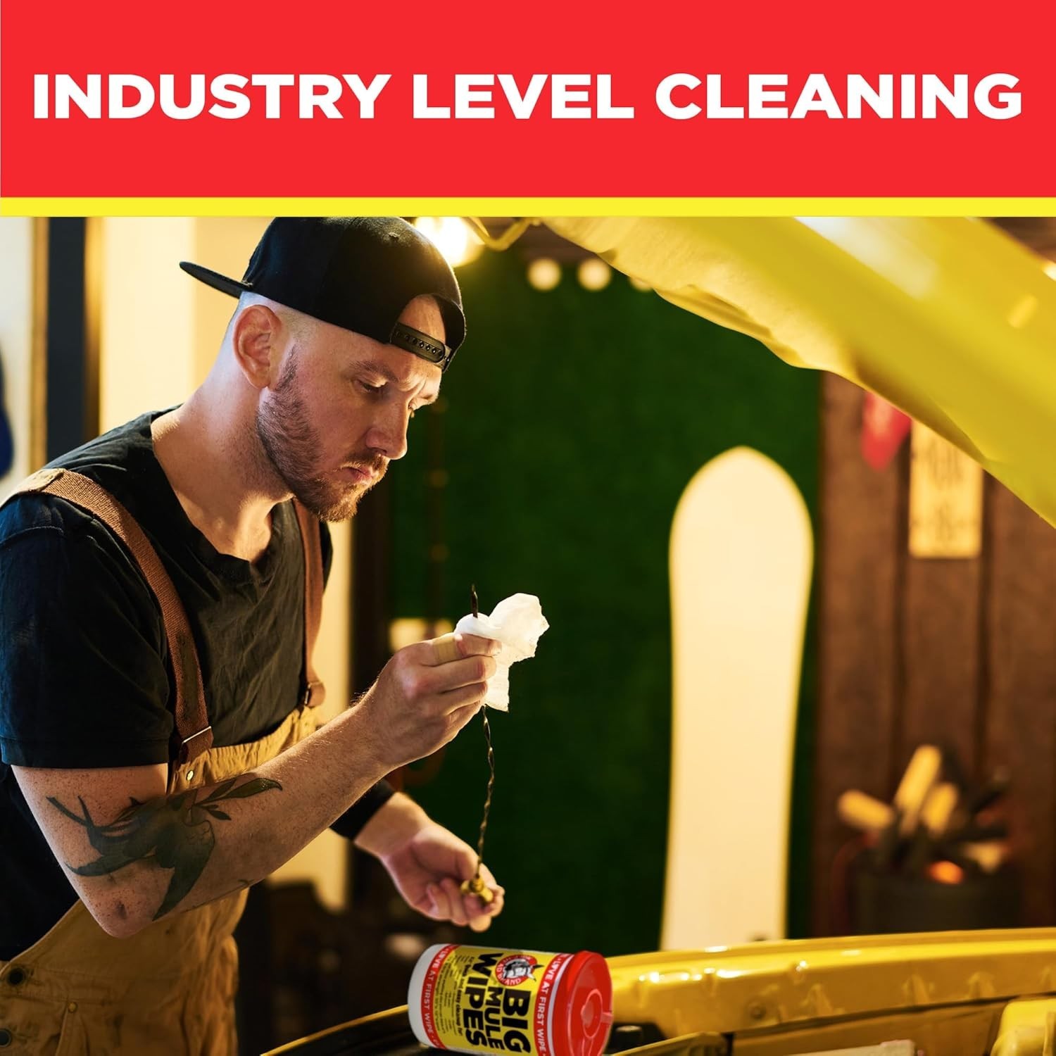 XL Heavy-Duty Cleaning Wipes – All-Purpose Wipes for Garage, Grease, Ink, Pai…
