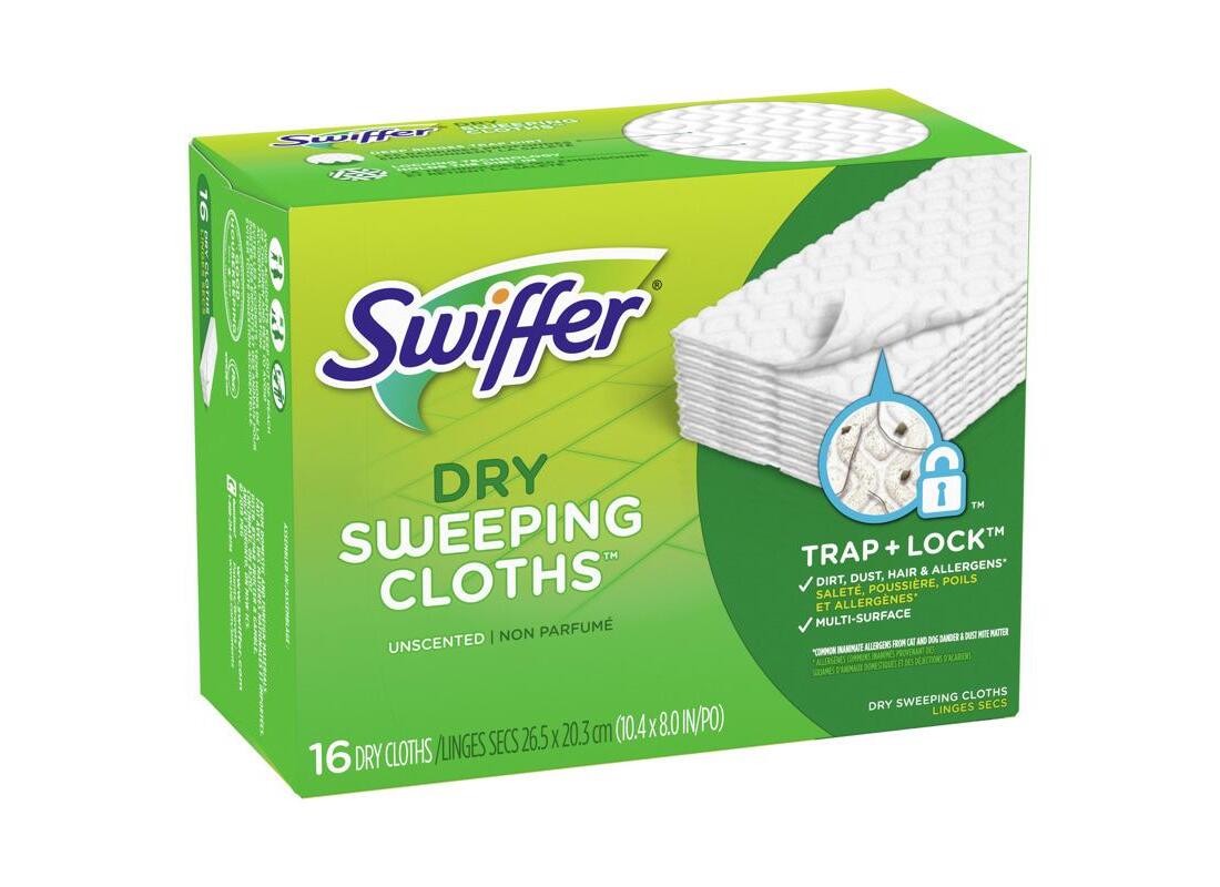 SWIFFER 31821 Dust Mop Refill Sweeper 5.4″ Dry Microfiber White