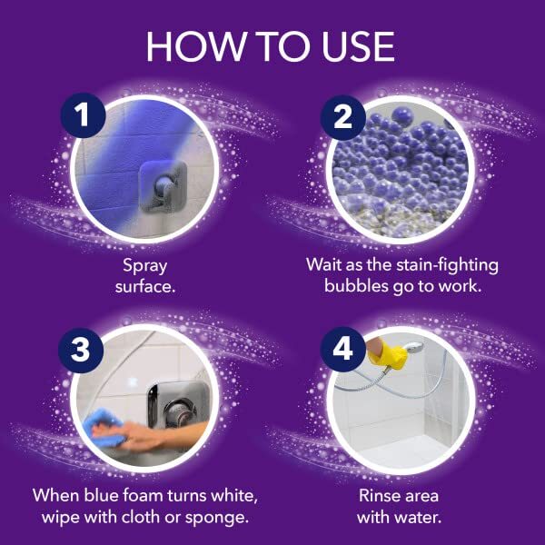 OxiClean Foam Tastic 19oz Bathroom Cleaner Pack of 3 Color Changing Formula