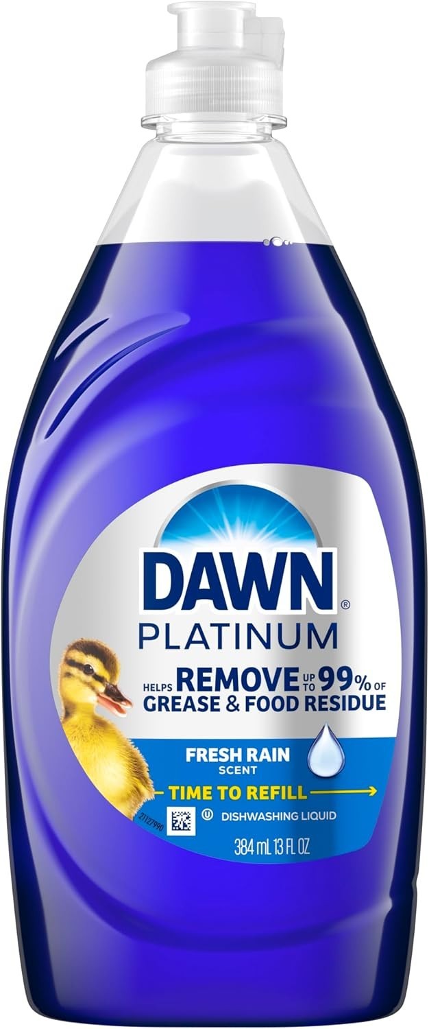 Dawn Platinum Dish Soap, Fresh Rain Scent Liquid Dishwashing Detergent, Powerful