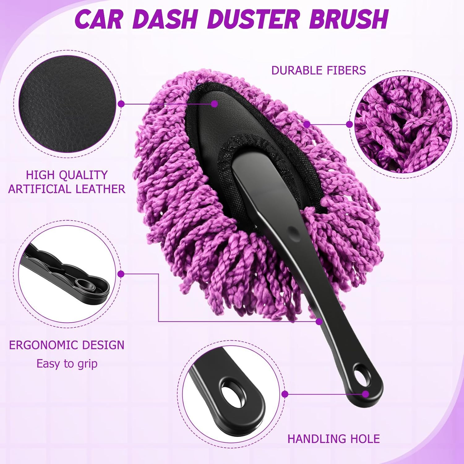 16 Pcs Windshield Cleaner Tool, Car Cleaning Kit with Various Detailing Brushes