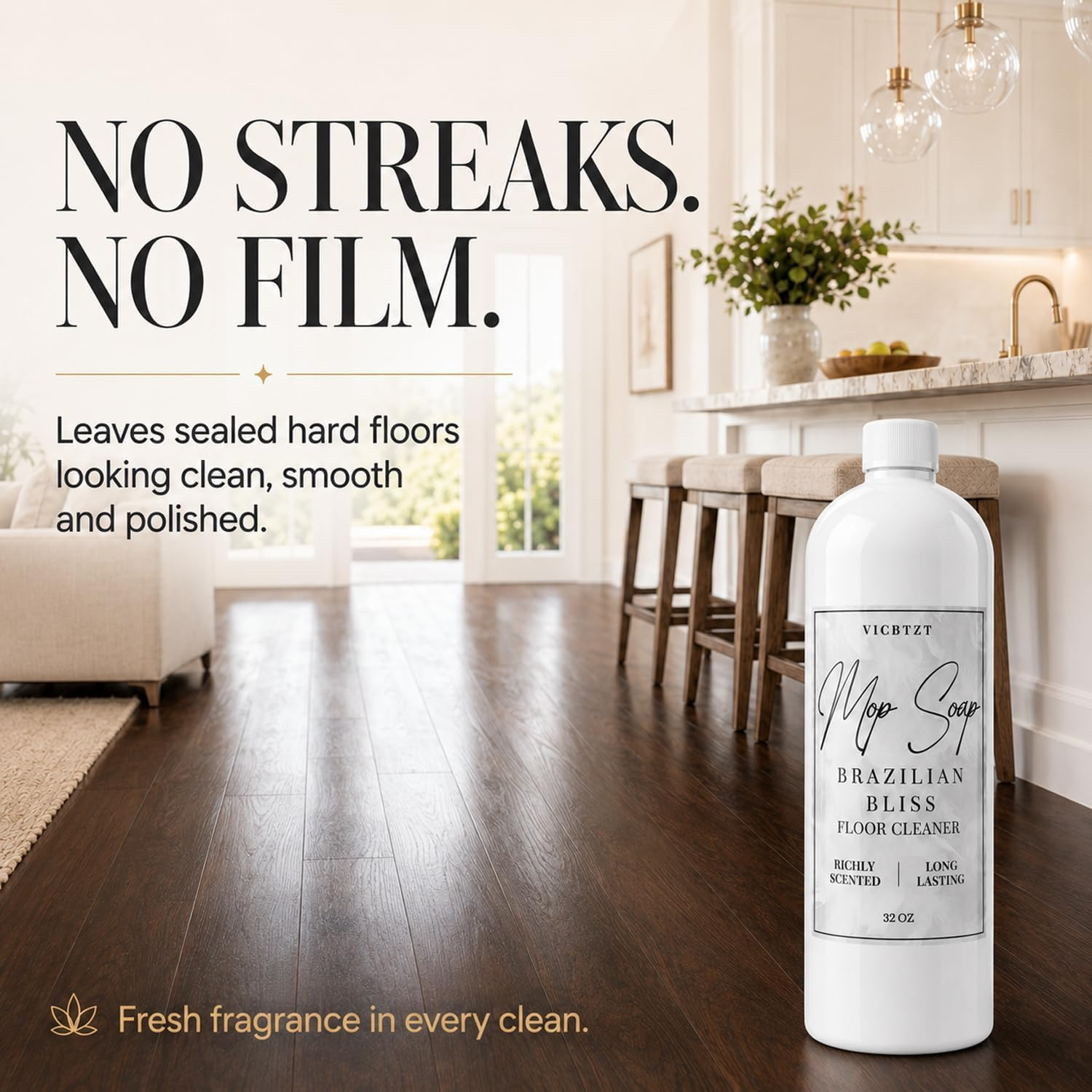Mop Soap – Brazilian Bliss Scented Floor Cleaner for Mopping, Long-Lasting Fragr