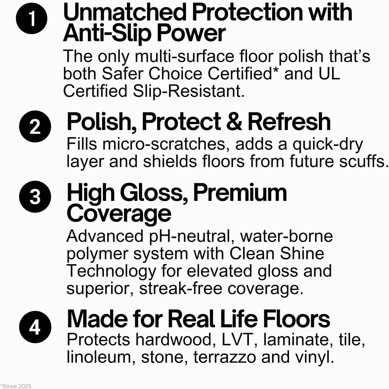 Quick Shine Floor Finish 64 Oz Hardwood Laminate Vinyl Tile Floor Polish